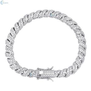 Pulsera de cuerda trenzada con diamantes cultivados en laboratorio, pulsera con incrustaciones de diamantes, pulsera hip hop personalizada para él - Product Image 1