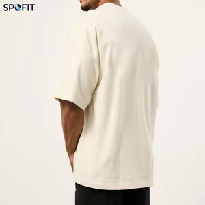 T-shirt pour homme en fibre de bambou surdimensionné, respirant, séchage rapide, couleur unie, col rond, manches courtes, décontracté - Product Image 4