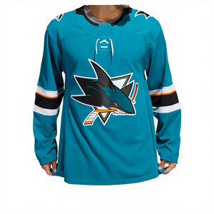 Maillot de hockey sur glace personnalisé avec logo et nom d'équipe, service OEM, broderie 3D en twill, antibactérien, sublimé, 100% polyester, sport - Product Image 6