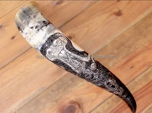 Cuernos para beber vikingos con soporte de cuerno hechos de cuernos de búfalo Fabricante y exportador de India - Product Image 6