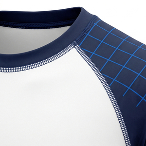 OEM Unisex Short Sleeve Rash Guard Swimwear UV Protection <b>Compression</b> Athletic Jersey Fitness Gym Training 100% Cotton Quick Dry - Product Image 6
