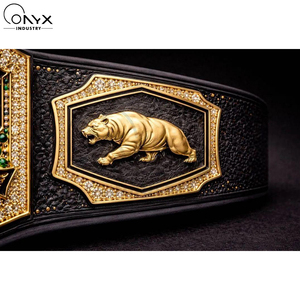Cinturones de Campeonato de Boxeo Personalizados de la Mejor Calidad 2026, Placas de Metal de Aleación de Zinc al por Mayor, Cinturones de Título de Lucha Libre de Cuero Genuino - Product Image 2