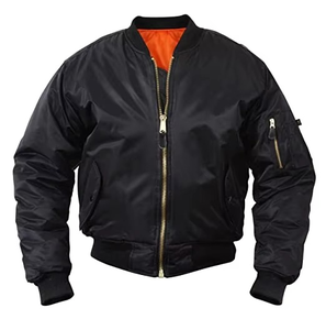 Supply Warm Soft Cotton Twill Satin Bomber Jacket for Men Casual Flight Winter Style Long Processing Dropshipping Wholesale - Product Image 2