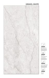 Porcelain <b>Tiles</b> 600x1200MM GRAVEL WHITE 9mm Polished 24X48 Modern Classic Design Premium Firebrick <b>Tiles</b> Certified-CE - Product Image 2