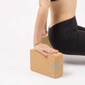 Blocs de yoga en liège naturel recyclé, écologiques, haute densité, semi-circulaires, avec logo personnalisé, en matériau de liège pour l'équilibre - Product Image 6