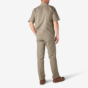 Conjunto de Ropa de Trabajo Unisex, Camisa de Manga Corta y Pantalones de Color Sólido, Viscosa/Poliéster, Secado Rápido, Ecológico, Transpirable, Estilo Casual de Primavera - Product Image 2