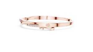 Pulsera de Oro Rosa con Diamantes Trenzados para Mujer, Brazalete Minimalista Cruzado, Joyería de Uso Diario, Regalo de Lujo, Cruz Trenzada de Oro Rosa - Product Image 5