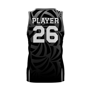 Maillot de basket-ball rouge en maille LUUK, col en V, sans manches, impression sublimée, joueur 26, unisexe, adulte, vêtements de sport respirants - Product Image 6
