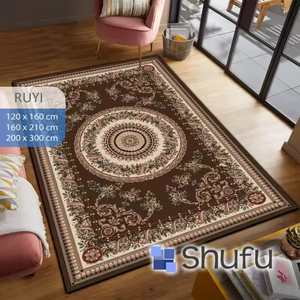 Shufu Style moderne fait à la machine tapis doux flanelle anti-allergique anti-dérapant confortable motif abstrait pour une utilisation dans le salon - Product Image 6