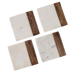 Juego de posavasos para decoración de Mesa de Piedra de mármol con soporte de madera, nuevo diseño, precio al por mayor, 2025, utensilios de cocina más vendidos, posavasos de café - Product Image 4