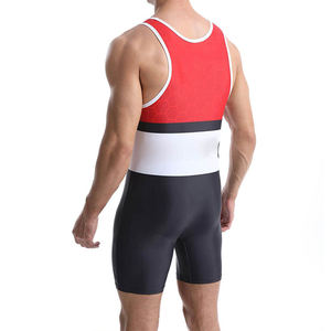 Último Modelo de Singlet Personalizado con Impresión por Transferencia de Calor para Levantamiento de Pesas, Ropa de Artes Marciales y Lucha Libre para Hombres, con Logotipo Delantero y Trasero - Product Image 6