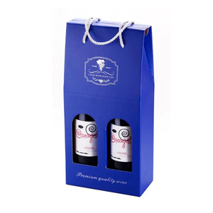 Portador de botellas de vino doble impreso personalizado de alta gama Mango impreso de alta calidad Ideal para embalaje de vino - Product Image 5