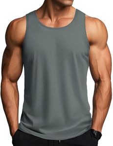 Débardeur de musculation et fitness pour homme 100% Coton, couleur unie, léger, pour l'été, la course et l'entraînement - Product Image 6