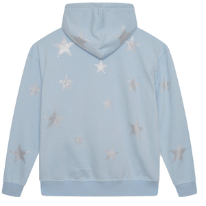 Conjunto Deportivo con Capucha Azul Claro para Hombre, Estampado de Estrellas Brillantes, Ropa Casual de Longitud Completa, 100% Algodón, Estilo Primavera, Corte Regular - Product Image 6