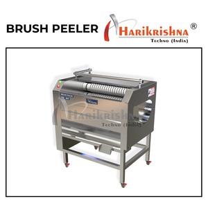 Stainless Steel <b>Brush</b> Peeler Fruit and <b>Vegetable</b> Peeling Machine Easy Operation Food Preparation Equipment - Product Image 2