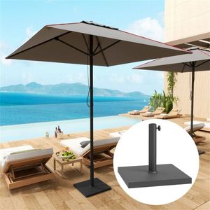 Ombrellone da Giardino Quadrato con Base in Acciaio Inox e Ferro per Patio, Ristorante, Hotel, Spiaggia - Consigliato per la Pioggia - Product Image 2