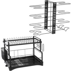 Organizzatore da Cucina a 8 Livelli Regolabile per Pentole, Padelle, Coperchi e Utensili - 3 Metodi Fai-da-te - Organizer per Pentole e Padelle da Armadietto - Product Image 2