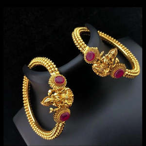 Temple Style Antique Kada <b>Bangle</b> <b>Set</b>-Fine <b>Bangles</b> - Product Image 1