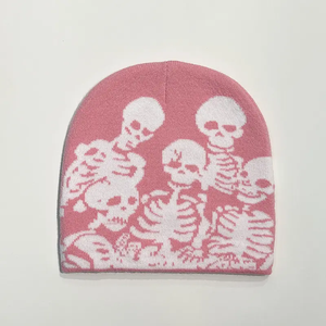 OEM 2026 New Arrival Custom Wholesale Beanie Winter Knitted <b>Hat</b> with Digital Printing Hip-hop Style and Cartoon Pattern - Product Image 3