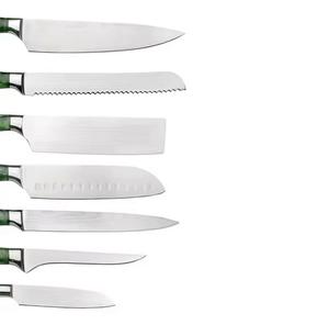 Traditional Style 7-Piece Stainless Steel Chef <b>Knives</b> with Customized Handle <b>Sharp</b> Serrated Edge for Multi-Purpose Eco-Friendly - Product Image 3