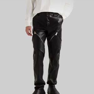 Pantalones de cuero para hombre fabricados en fábrica, en oferta, a precio de mayorista, hechos con cuero de la mejor calidad. - Product Image 3