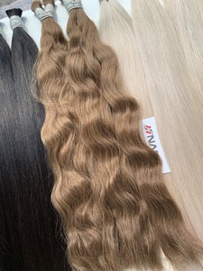 Extensions de cheveux vierges en vrac au prix de gros Double noyade 100 grammes Couleurs claires 22 pouces - Product Image 2