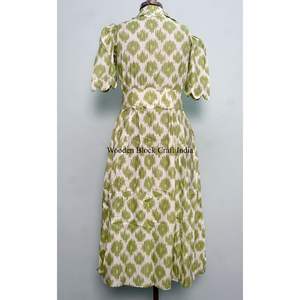 Vestido Moderno Casual de Manga Corta para Fiesta, Estilo Dulce y Elegante para Mujer, Estampado a Mano, de Algodón, Tipo Canguro, Cómodo y Corto - Product Image 6