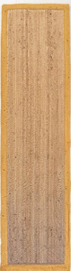 Tapis de couloir en jute naturel fait main avec bordure jaune, tapis de sol tissé à la main pour couloir de ferme - Product Image 2