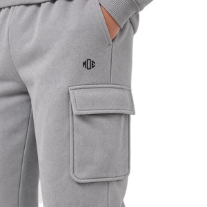 Ensembles de sweats à capuche pour hommes en coton à épaules tombantes avec poches cargo personnalisées, en molleton premium, style pull-over et pantalon de jogging, pour la vente en gros, avec logo OEM - Product Image 5