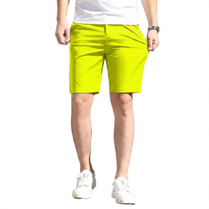 Shorts Bermuda pour homme, couleur unie, taille mi-haute, décontractés, séchage rapide, taille élastique, en polyester, pour l'été - Product Image 4