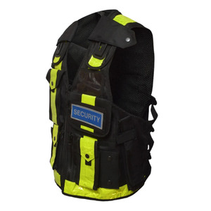 Gilet de sécurité personnalisé haute visibilité respirant de qualité supérieure, veste tactique réfléchissante en polyester pour patrouille, uniforme de sécurité multi-usages - Product Image 1