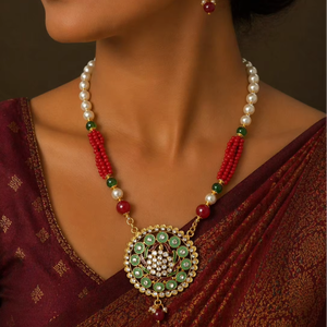 Indian Stylish Layered Pearl Rani Haar Long Kundan Necklace Zircon Alloy Jewellery Set Wedding Engagement Party <b>Gift</b> Hiphop Gold - Product Image 1