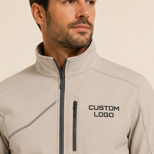 High Quality Unisex Softshell Safari Jacket Waterproof Windproof Quick Dry Reversible Eco-Friendly Outdoor Stand Collar Full <b>Zip</b> - Product Image 4