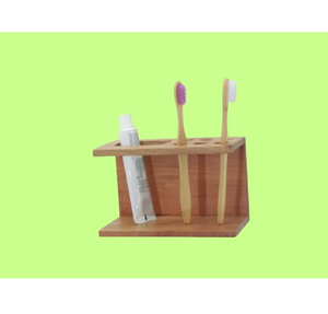 Cheap Price Natural Wooden Handcrafted Toothbrush Holder With Easy To Clean Smooth Surface Design <b>bathroom</b> Accessories - Product Image 2