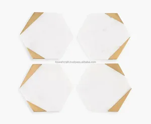 New Design High Quality Eco-Friendly Classic Square <b>Marble</b> <b>Coasters</b> & Mats with Customized Color for Home & Hotel Use - Product Image 3