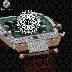 Montre mécanique de luxe Charm Jewels en acier inoxydable, boîtier carré de 40 mm, étanche 10 bars, date automatique, accents de diamants, pour homme - Product Image 5