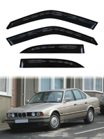 Visera de Ventana Acrílica Marca GCS para BMW Serie 5 E34 1988-1995, Juego de 4 Piezas con Cinta Adhesiva Doble, Protección Contra Sol y Lluvia