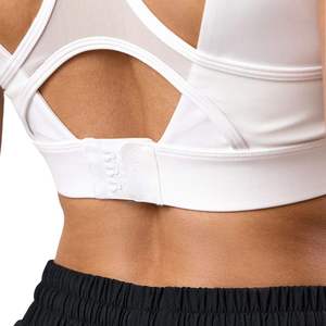 Sujetador Deportivo con Logotipo Personalizado, Cuello en V, Blanco, para Mujer, con Soporte Alto, Acolchado, para Gimnasio, Fitness, Top Corto, Ropa Deportiva al por Mayor - Product Image 3