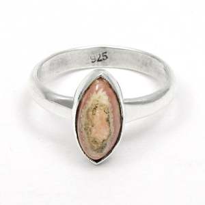 Nouvelle arrivée : bague en rhodochrosite naturelle taille marquise, en argent sterling 925, bijoux bohèmes faits à la main pour filles - Product Image 4