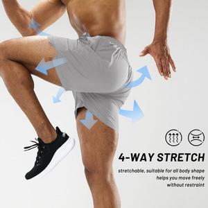 Shorts de jogging amples et décontractés pour hommes, 100 % coton molletonné, taille élastique, collection essentielle 2026 - Product Image 5