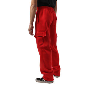 Women's Casual High-Waisted Flat Crocheted Cargo Pants Multi-Pocket <b>Elastic</b> Waist Breathable Eco-Friendly Loose Full Length - Product Image 6