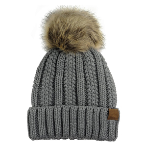 Casual Winter <b>Bobble</b> <b>Hat</b> with Soft Ribbed Knit Feel <b>for</b> <b>Men</b> Women Outdoor Recreation Travel and Weekend Wear - Product Image 3