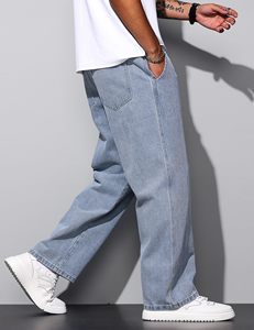 Jeans de Mezclilla para Hombre, Corte Recto, Lavado a la Piedra, Cintura Media, Ajuste Holgado, Estilo Casual de Algodón, para Primavera - Product Image 4