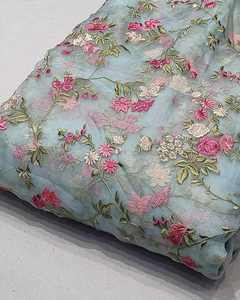 Tissu en Chiffon Brodé Malty Dobby 100% Polyester Respirant Écologique pour Mariage, Couleurs Personnalisées, Fournisseur Textile Export - Product Image 2