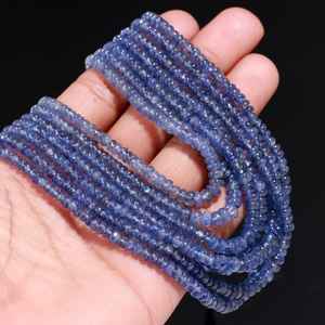 Collar de Tanzanita Natural AAA+ con Cuentas Redondas Lisas de 7 Capas, Joyería de Piedras Preciosas Raras, Regalo para Ella, Collar de Lujo - Product Image 3