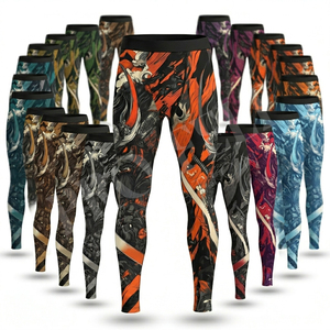 Activewear Solid Plain Color Compression Leggings High Stretchy Gym Fitness Running Training Custom Printed Embroidery <b>Pants</b> - Product Image 1