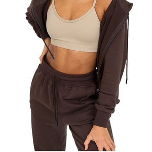 Conjunto de Pantalones Cortos de Dos Piezas para Mujer, Invierno, Logotipo Personalizado, Cierre de Cremallera, Ropa Casual Urbana, Ecológica, Servicio OEM - Product Image 4