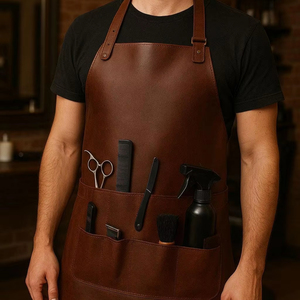 Tablier en cuir professionnel avec poches pour barbier, chef, atelier – Durable, prix de gros LPN-0317 - Product Image 1