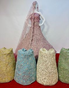 Arwah NET คอลเลกชัน7ดีไซน์ใหม่ล่าสุด jarkan หินประดับมุกโมติสำหรับเจ้าสาวเสื้อสำหรับงานแต่งงาน - Product Image 3