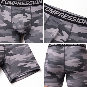 Shorts de compression pour hommes imprimés camouflage, taille élastique, respirants, pour yoga, course à pied, collants courts, vêtements de sport, sous-vêtement technique - Product Image 6